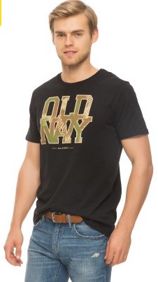 OldNavy热带徽标纯棉舒适短袖T恤